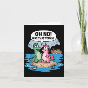 Tarjeta Era divertido humor bíblico cristiano arca de Noé