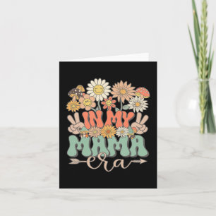 Tarjeta Era Floral Hippie Groovy Retro Daisy Madre Mía