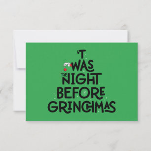 Tarjeta Era la noche antes de Grinchmas
