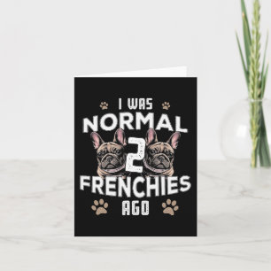 Tarjeta Era normal 2 franceses hace un Bulldog francés div
