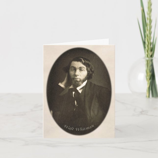 Tarjeta "Éramos juntos. "Cita del amor de Walt Whitman (Anverso)