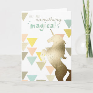 Tarjeta Eres Algo Magnífico De Unicornio De Oro