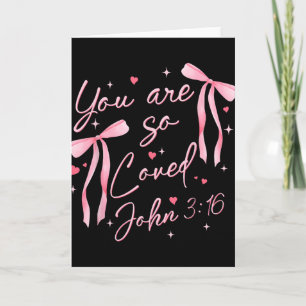 Tarjeta Eres Amado Boho San Valentín Coquette Lazo Jesús C