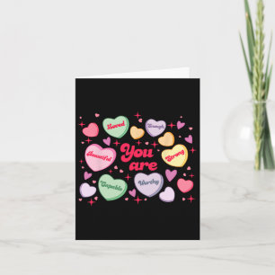 Tarjeta Eres Amado Digno Corazón De Caramelo Maestro Va
