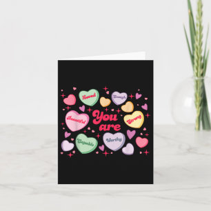 Tarjeta Eres Amado Digno Corazón De Caramelo Profesor Va