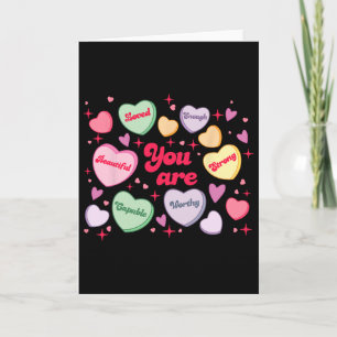 Tarjeta Eres Amado Digno Corazón De Caramelo Profesor Va