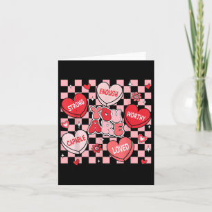 Tarjeta Eres Amado Digno Suficiente Corazón De Caramelo Pr