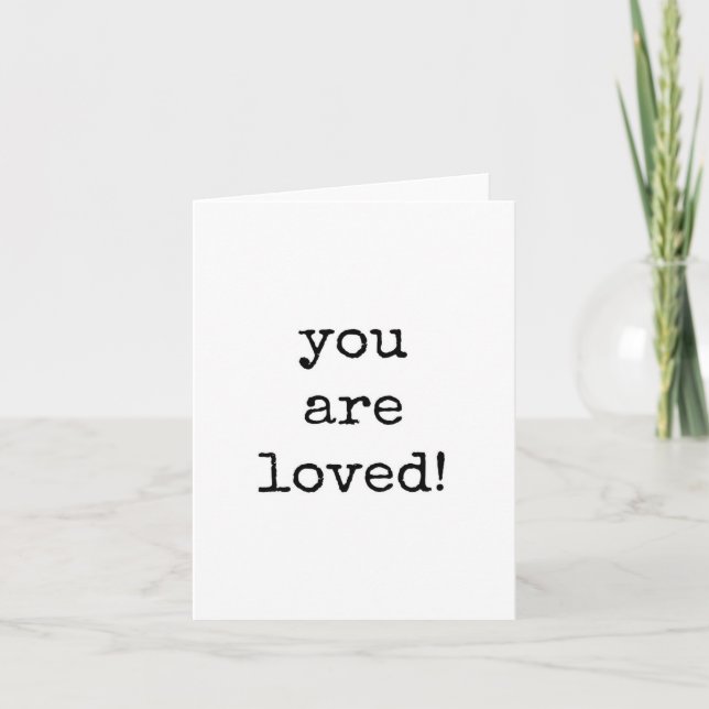 Tarjeta Eres Amado, Minimalista Tipo De Aliento (Anverso)