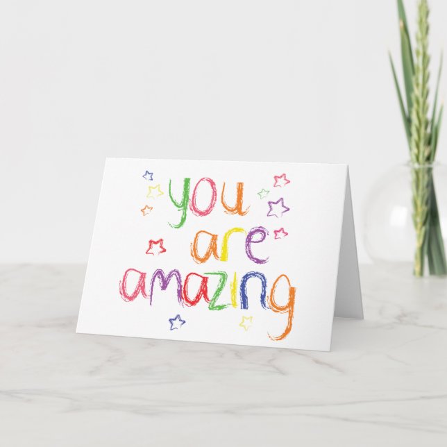 Tarjeta Eres asombroso (Anverso)