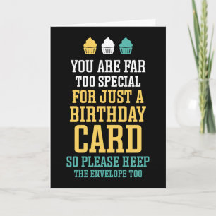 Tarjeta Eres Demasiado Especial Abundante Cumpleaños