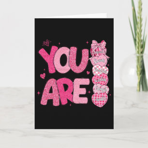 Tarjeta Eres Digno Hermoso Amado Suficiente San Valentín