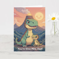 Eres Dino Mite Papá Cute Dinosaur Atardecer Día de