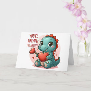Tarjeta Eres Dinomita San Valentín Amor a Dinosaurio Adora