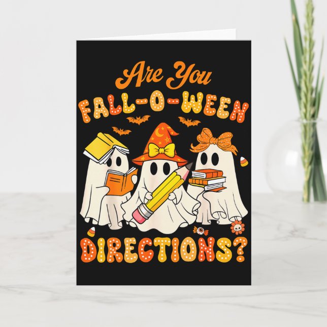 Tarjeta ¿Eres divertido profesor fantasma de direcciones F (Anverso)