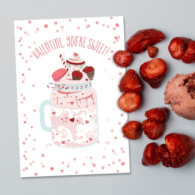 Tarjeta Eres dulce Valentine Crazy Milkshake (Subido por el creador)