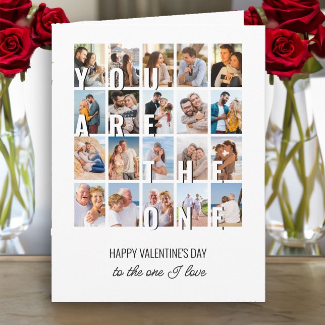 Tarjeta Eres El Collage de fotos Valentine De 120 (Photo Collage Valentine's Day Card - order Printed and Shipped or as an Instant Digital Download)