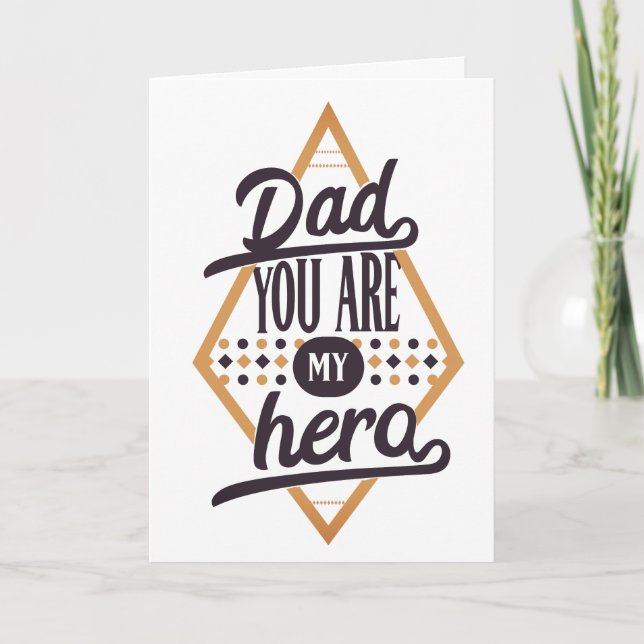 Tarjeta Eres el día de mi padre héroe (Anverso)