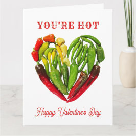 Tarjeta Eres El día de San Valentín de corazón de pimiento