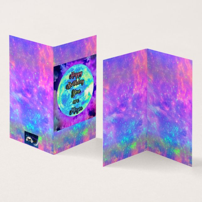 Tarjeta Eres el juego de cartas de cumpleaños de Magic per (Interior y exterior)