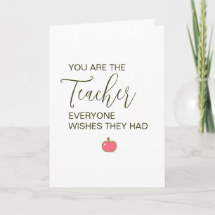 Tarjeta Eres El Maestro Que Todos Desearían Tener
