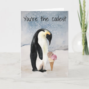 Tarjeta Eres el mejor El día de San Valentín pingüino