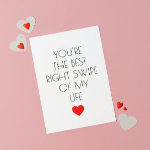 Tarjeta Eres el mejor match de mi vida San Valentín