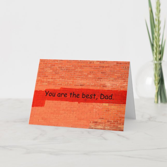 Tarjeta "Eres el mejor, papá" Personalizable del Día del P (Anverso)