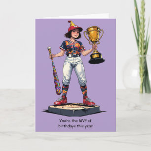 Tarjeta Eres el MVP del Diseño de Béisbol de Cumpleaños