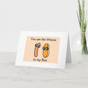 Tarjeta Eres el Wiener para mi Pan, Día de San Valentín