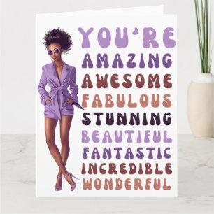 Tarjeta Eres increíble, increíble, fabuloso, impresionante