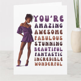 Tarjeta Eres increíble, increíble, fabuloso, impresionante