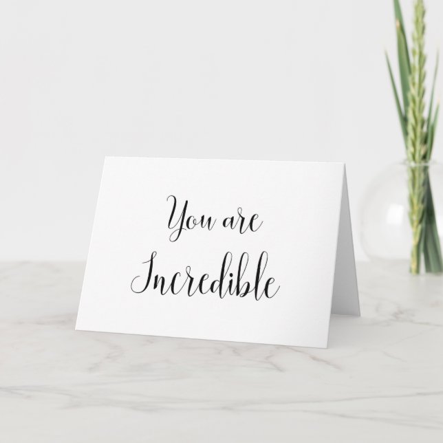 Tarjeta Eres Increíble, Mensaje Inspirador (Anverso)