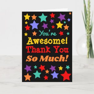 Tarjeta ¡Eres increíble! Muchas gracias por su estrella