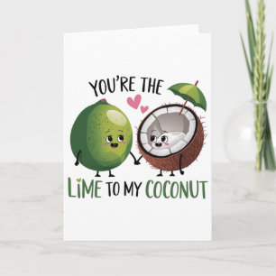 Tarjeta Eres La Lima Para Mi Coco Pareja De San Valentín