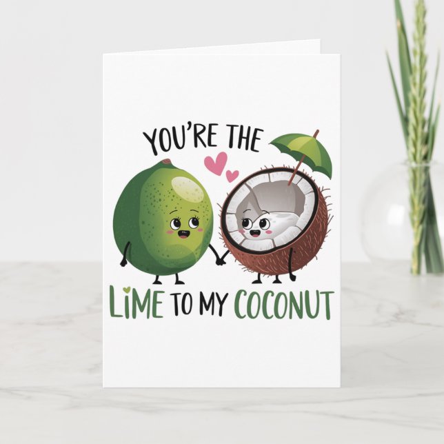 Tarjeta Eres La Lima Para Mi Coco Pareja De San Valentín (Anverso)