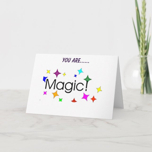 TARJETA ERES LA "MÁGICA" EN MI CUMPLEAÑOS FELIZ DE LA VIDA (Anverso)