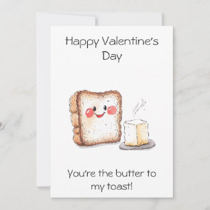 Tarjeta ¡Eres la Mantequilla a mi Tostada! – San Valentín