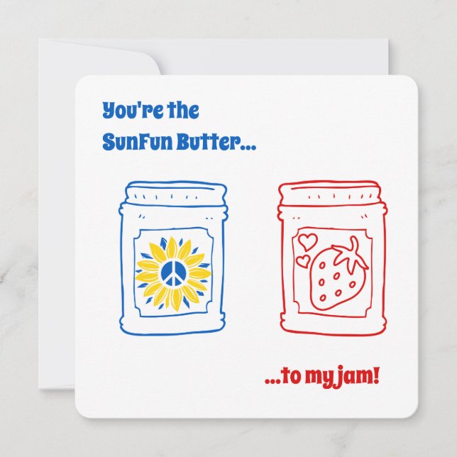 Tarjeta ¡Eres la mantequilla SunFun para mi mermelada! (Anverso)