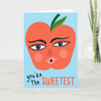 ERES LA MÁS DULCE Manzana Afortunada Fruta Linda 