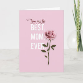Tarjeta Eres la Mejor Mamá del Mundo Día de la Madre Rosa 