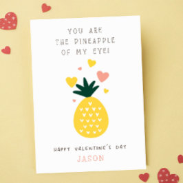 Tarjeta Eres la piña de mi aula de ojos Valentine
