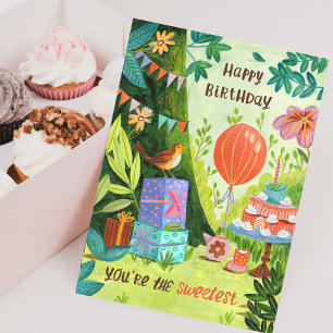 Tarjeta Eres la tarta de cumpleaños más dulce Fiesta en el