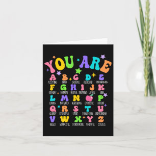 Tarjeta Eres Letras Alfabeto Aprende Abcs Inspiración Te