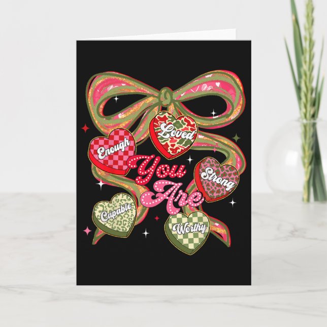 Tarjeta Eres lo suficientemente amado San Valentín Camo Co (Anverso)