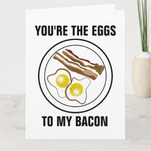TARJETA ERES LOS HUEVOS DE MI BACON, ROMANCIA SOBRESALTADA
