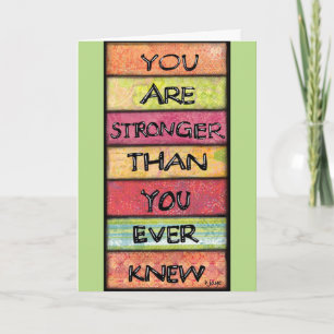 Tarjeta Eres Más Fuerte - Arte Motivacional Inspirador