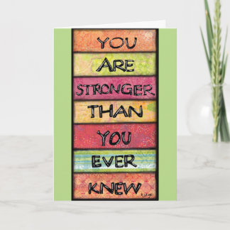 Tarjeta Eres Más Fuerte - Arte Motivacional Inspirador