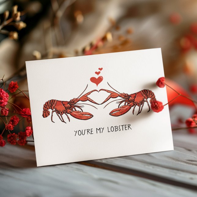 Tarjeta Eres Mi Amor De Langosta Día De San Valentín (You're My Lobster Funny Humorous Valentine's Day or Love Card for Spouse, Partner, Husband, Wife...)
