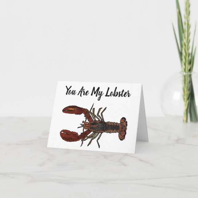 Tarjeta Eres mi Aniversario de la Lobster o El día de San  (Anverso)