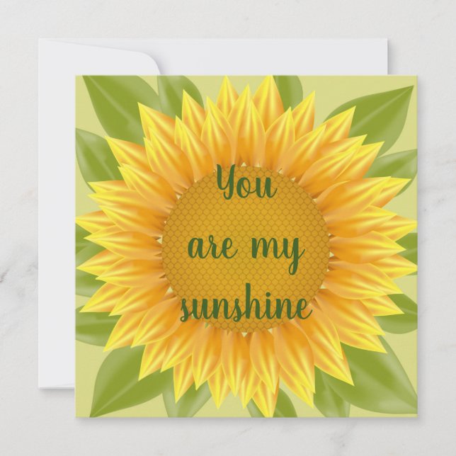 Tarjeta Eres mi arte de Cita de Flor Sunshine Sunflower (Anverso)